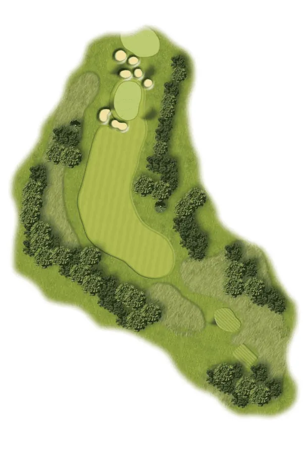 Hole 9 course layout